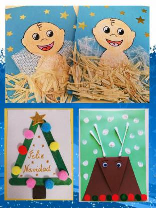El ciclo de infantil de nuestro colegio comparte postales de Navidad con M�rida - Foto 1