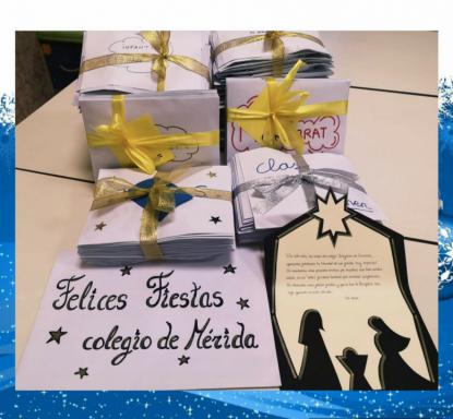 El ciclo de infantil de nuestro colegio comparte postales de Navidad con M�rida - Foto 2